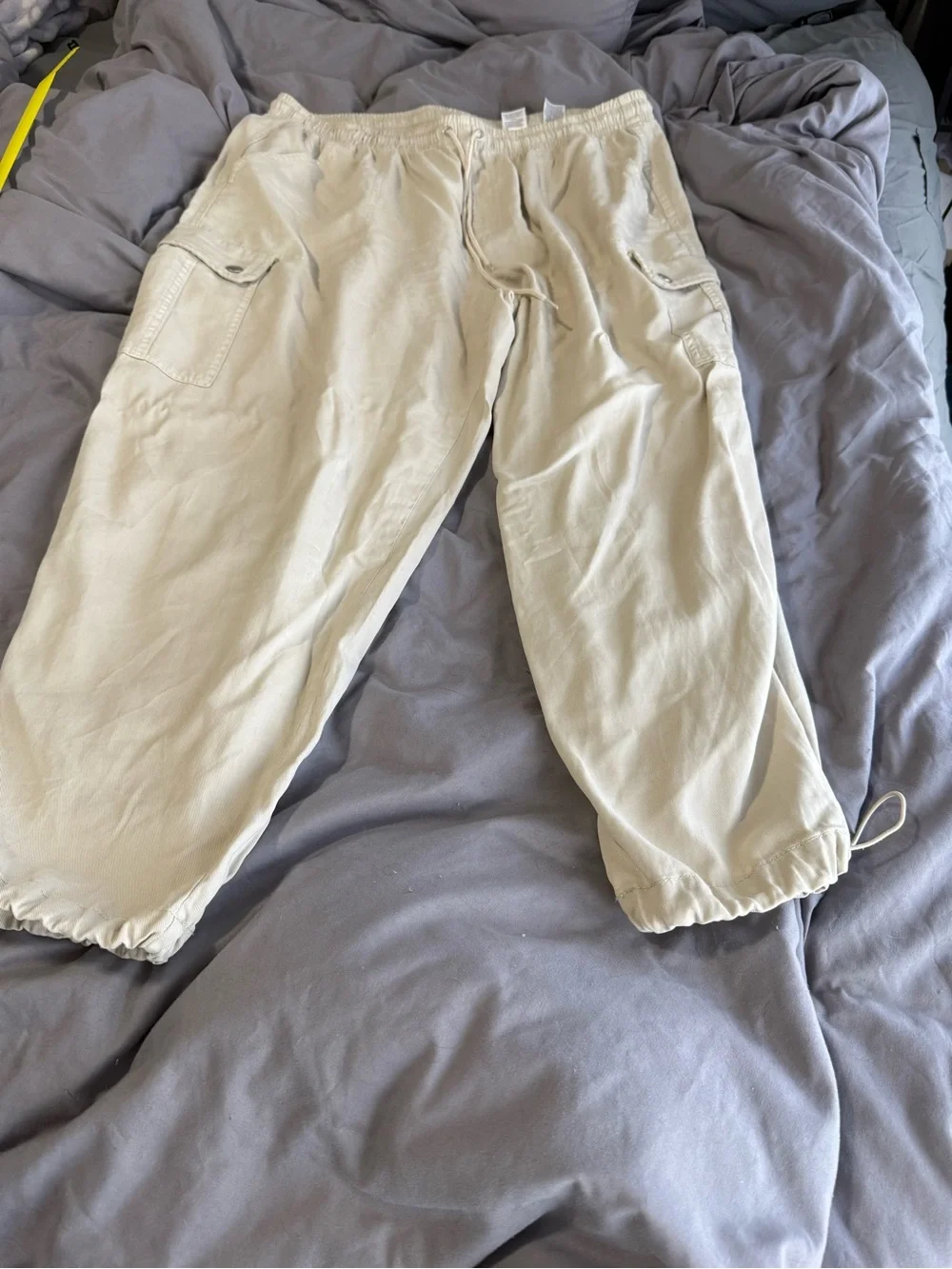 Time and Tru Women Khaki Elastic Waist Pants - Khaki - Picture 6 of 8